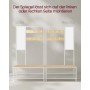 Vasagle Garderobenständer in Eiche-Weiß mit Spiegel, Bank und Schuhregal.