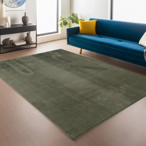 Ayyildiz Kurzflorteppich Joy, 200x280 cm, grün. Moderner Teppich im Wohnzimmer.