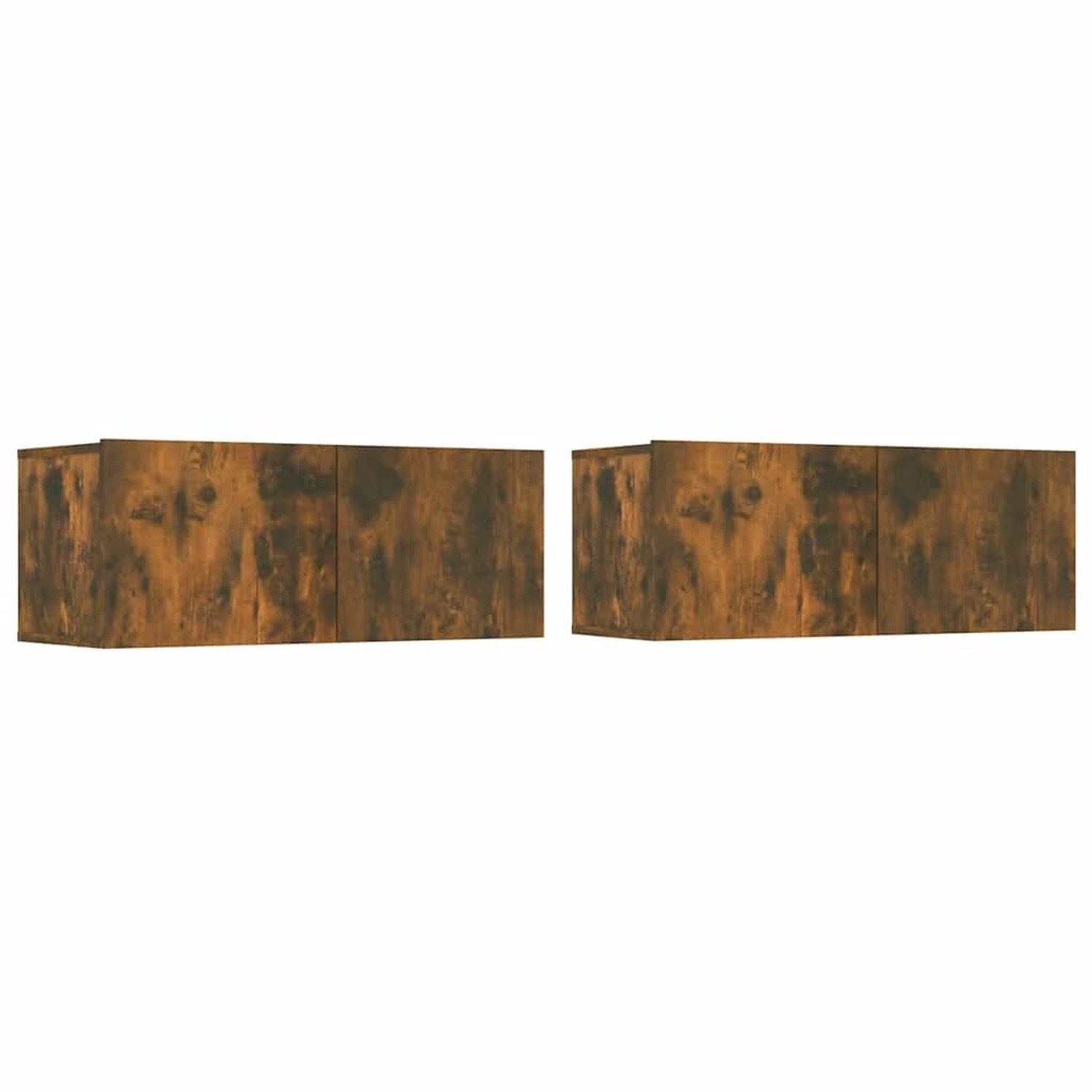 vidaXL TV-Schränke 2 Stk Räuchereiche 80x30x30 cm Holzwerkstoff 820463