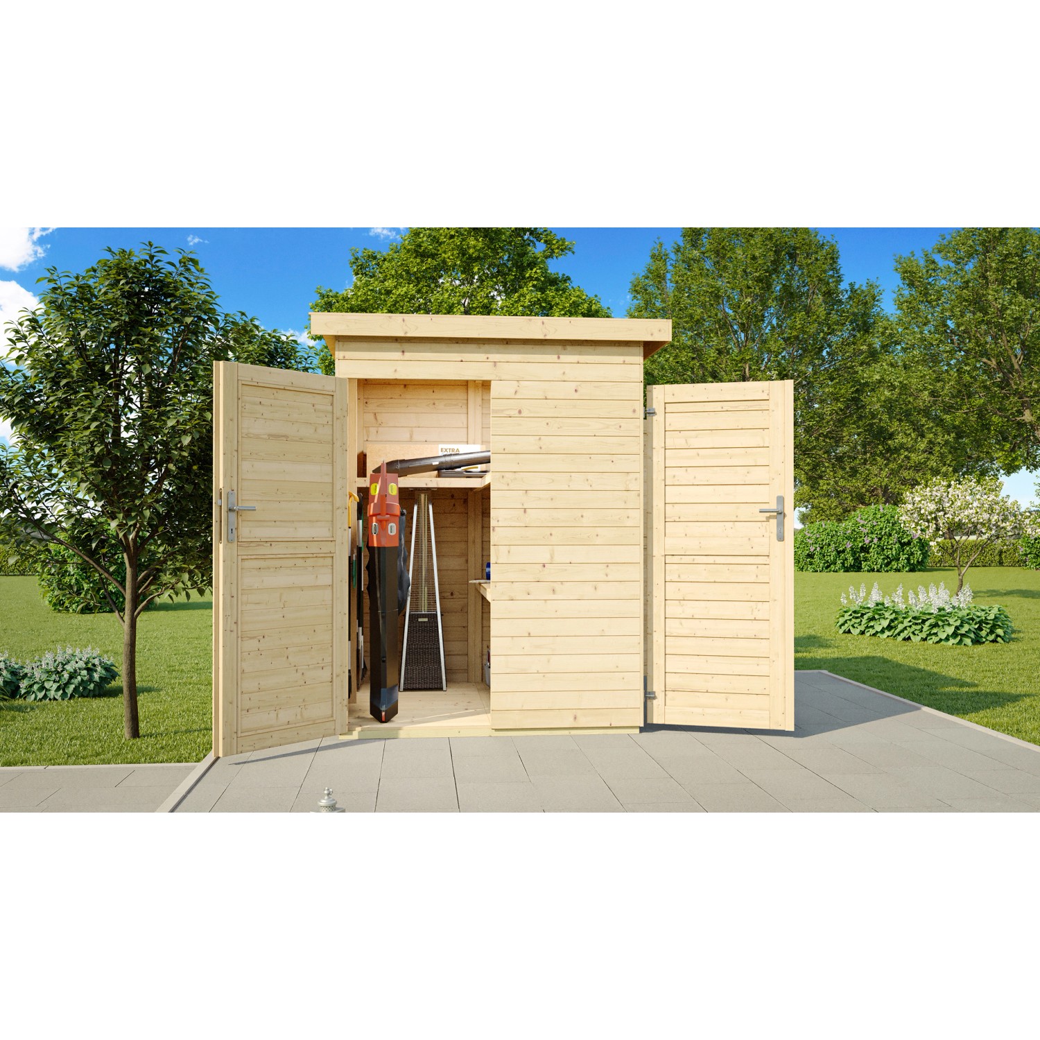 Weka Gartenhaus Q 415 151,6 cm x 151,6 cm Natur günstig online kaufen