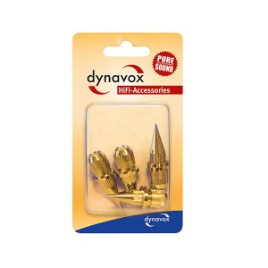 Dynavox Lautsprecher Spikes, 4er Set aus Messing zum Einbau in Möbelbeine.