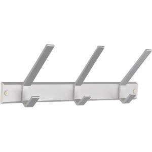 Siro Hakenleiste 1673 aus Aluminium, 330 mm lang, mit 6 Haken für Garderobe.