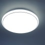 Weiße, runde LED-Deckenleuchte Lolasmart-Jupi, App-steuerbar, Durchmesser 59 cm.