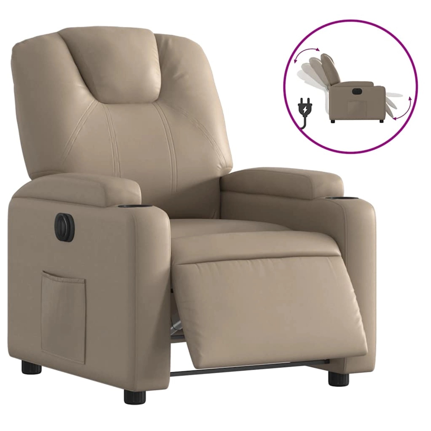 vidaXL Relaxsessel Elektrisch Cappuccino-Braun Kunstleder 3204422 günstig online kaufen