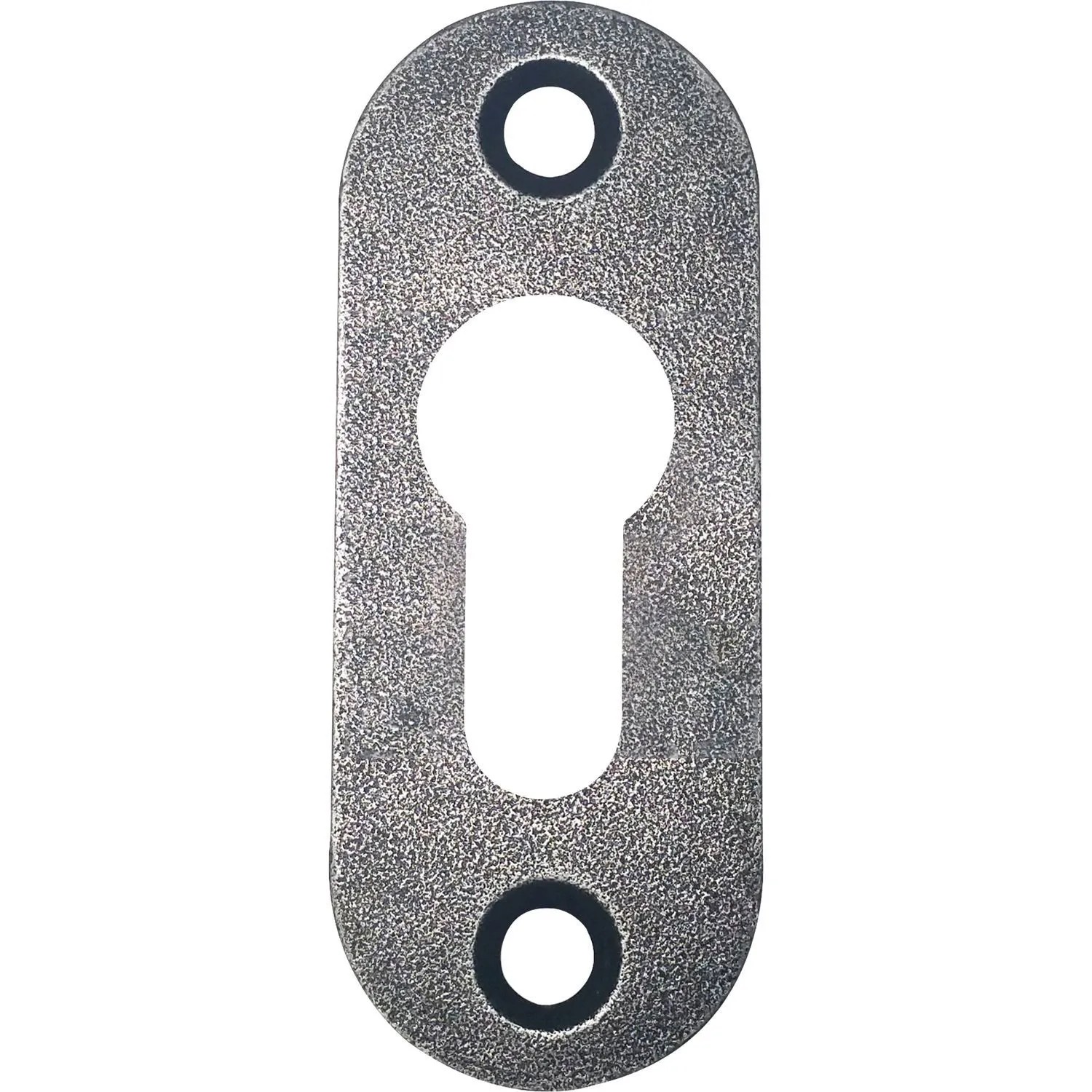 Halcö Zylinderrosette Stubai Oval 26x66 mm Verzinkt Schwarz Hell Passiviert