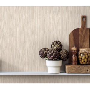 Beige Vliestapete mit Wellenstruktur von Guido Maria Kretschmer, Fashion for Walls 3 Uni.