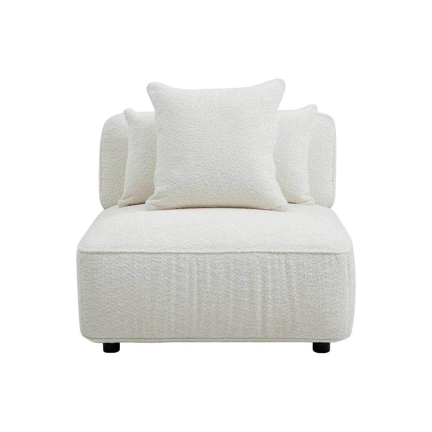 Vente-unique Sessel Mit Gerader Rückenlehne Lelaco Gebrochenes Weiß 91 cm