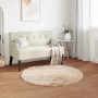 vidaXL Kunstschaffell Teppich Tafalla Beige Ø 120 cm Polyester 42021493_2
