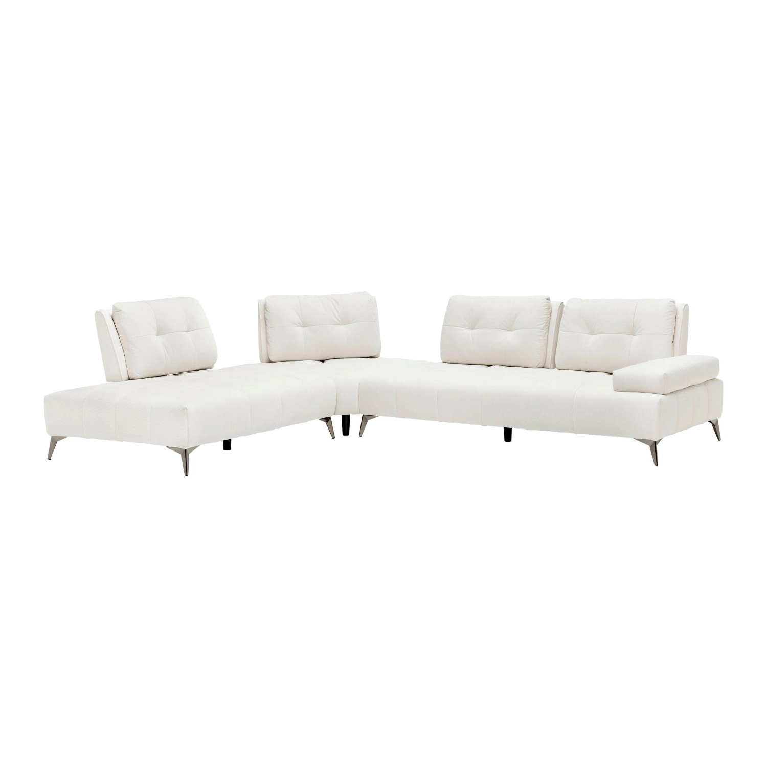Bessagi Home Wohnlandschaft Estella Creme Cord