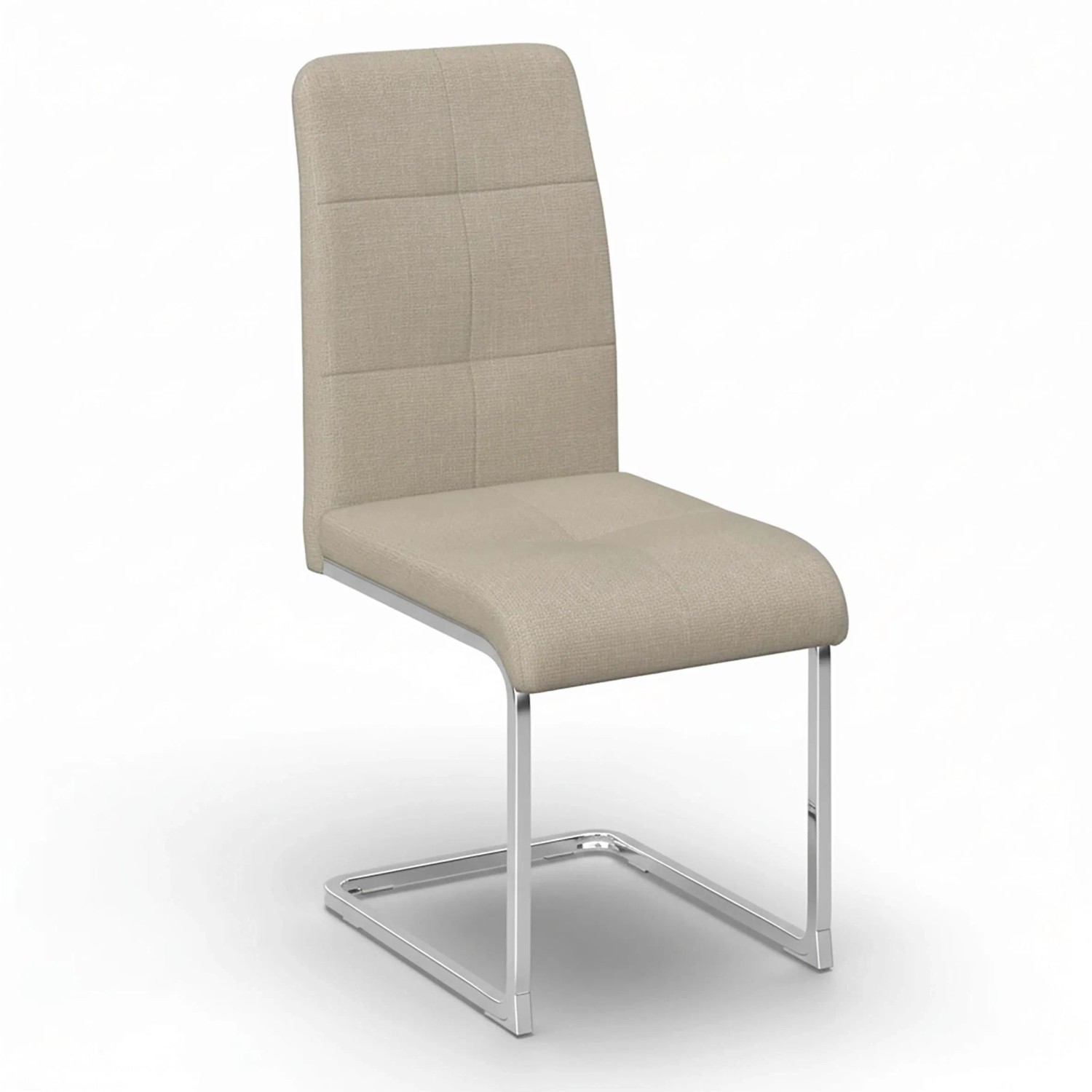 Bessagi Home Schwingstuhl Lucie Creme Leinenoptik Gepolstert