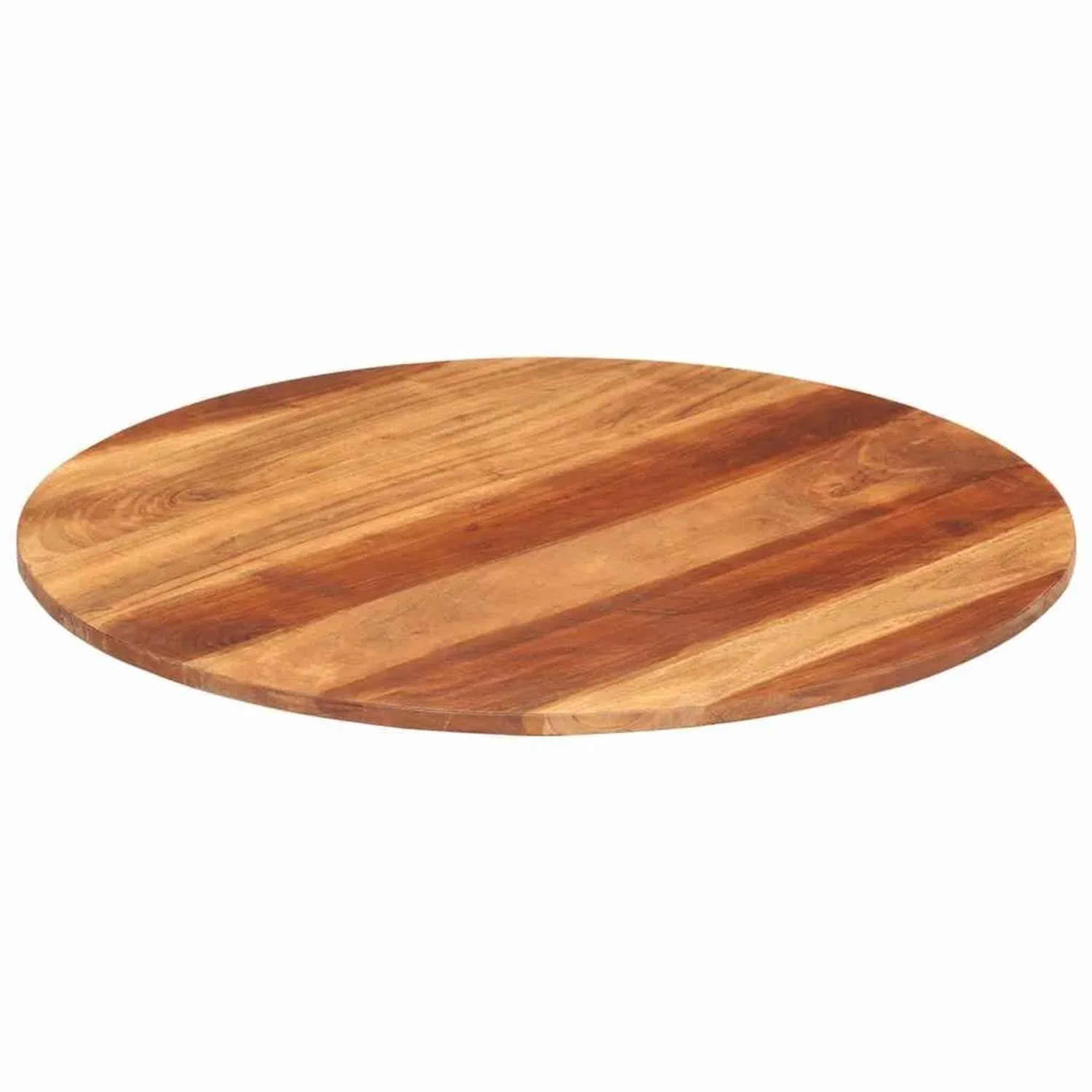 vidaXL Tischplatte Massivholz Akazie Rund 15-16 mm 70 cm 285970