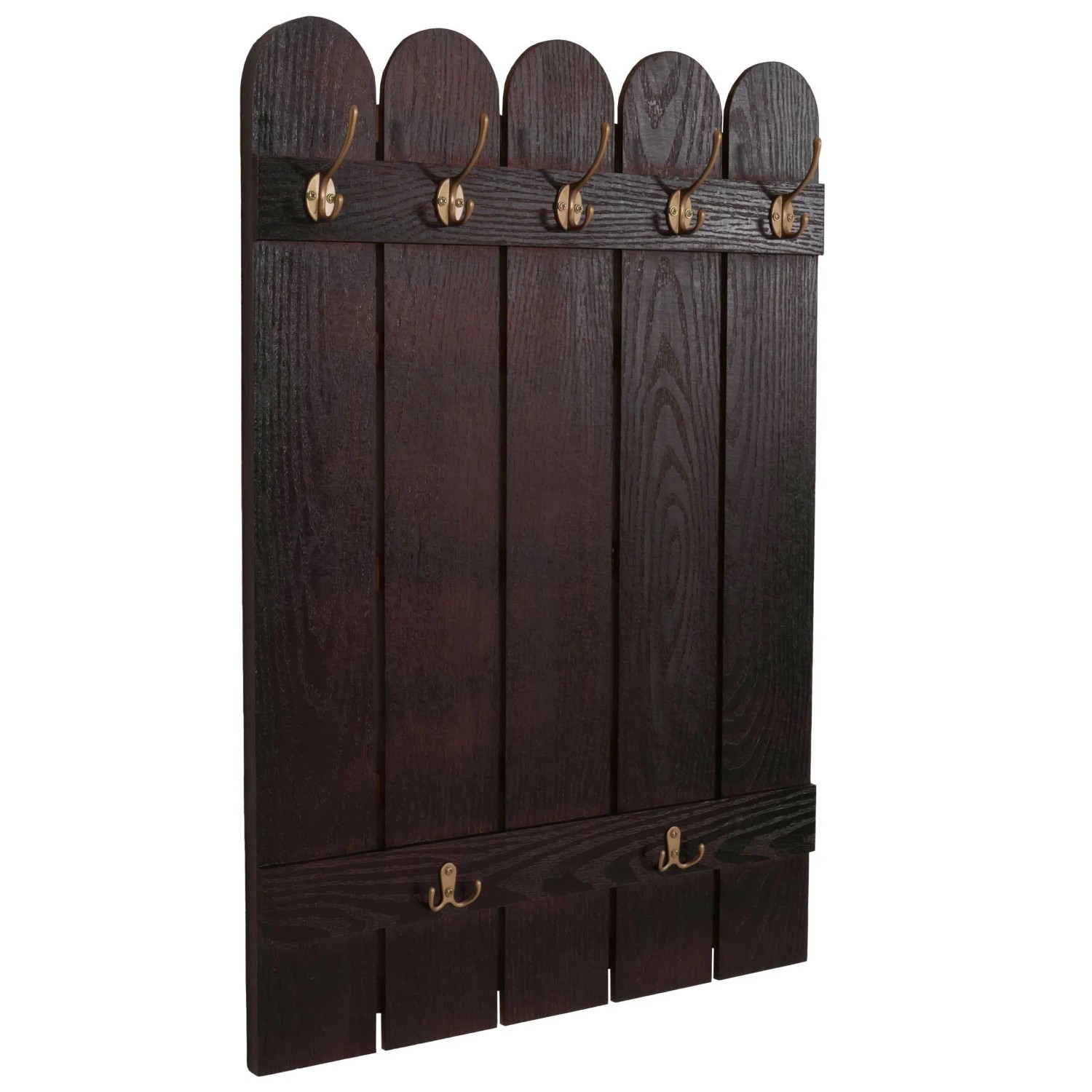 Mcw Wandgarderobe N95 Paulownia 7 Haken 86x60cm Braun
