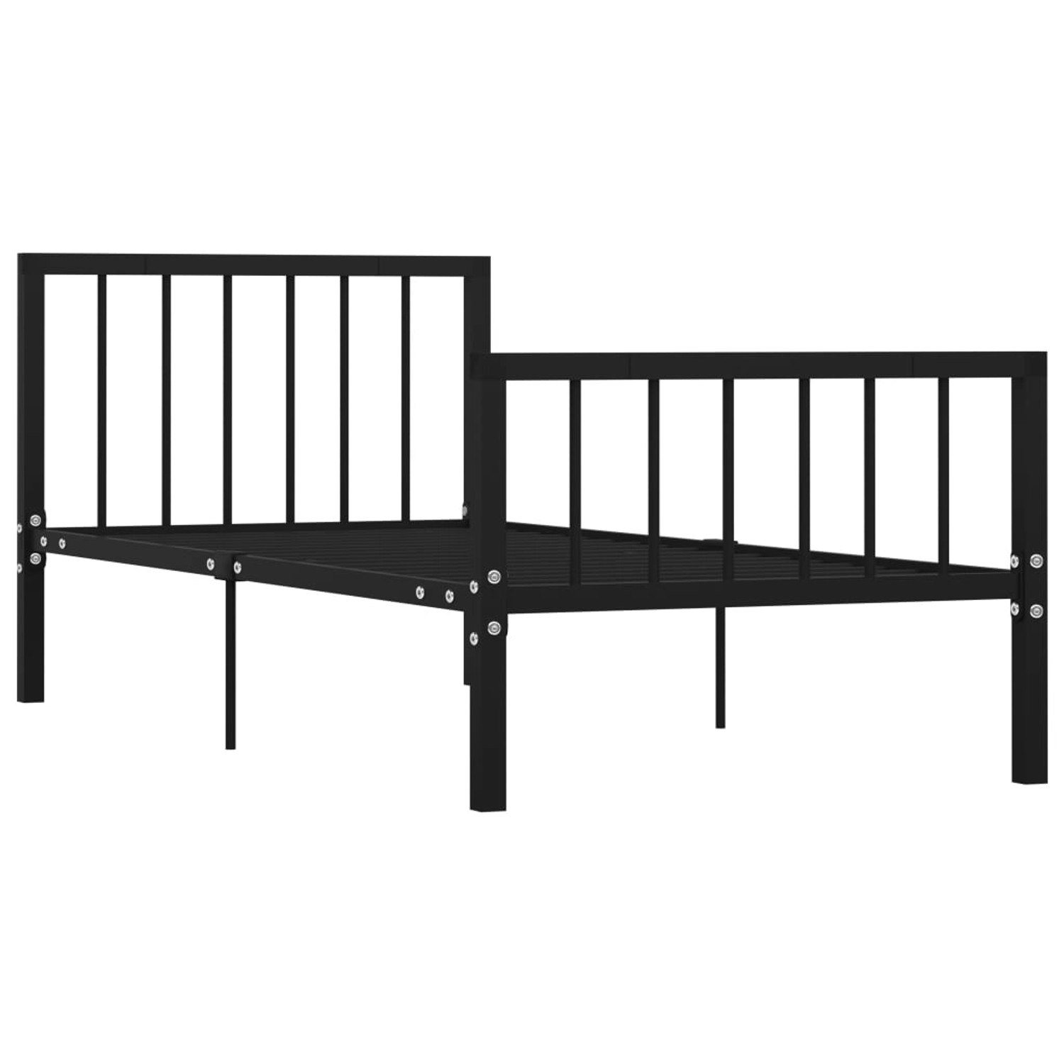 vidaXL Bettgestell Schwarz Metall 90x200 cm Modell 11618337 günstig online kaufen