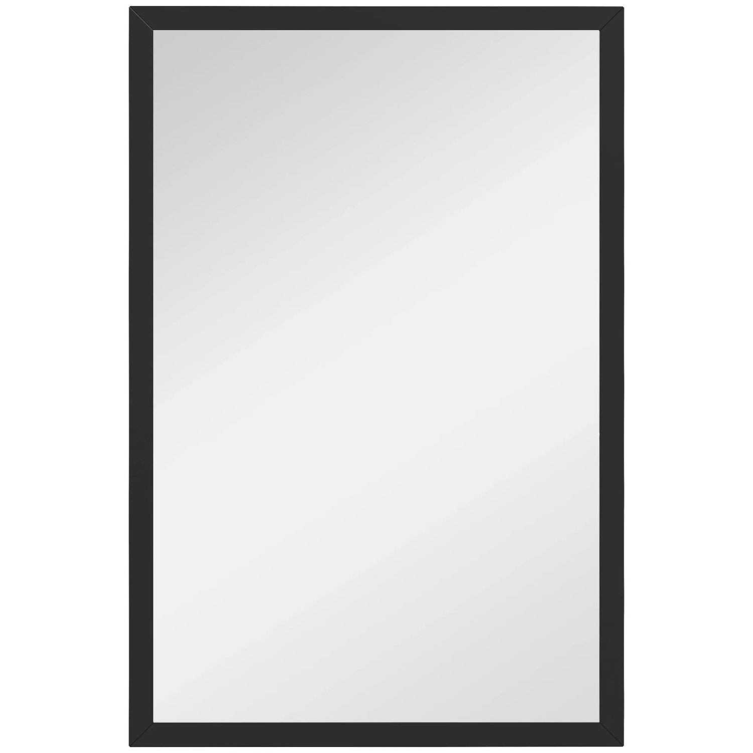 HOMCOM Wandspiegel MDF Glas 40L x 2B x 60H cm Schwarz