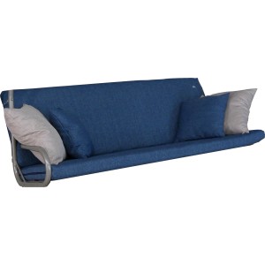 Angerer Hollywoodschaukel Auflage Smart Denim mit 4 Kissen, Bezug abnehmbar.