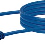 Blaues Schwaiger CAT 8 Netzwerkkabel, 2 m, mit RJ45 Stecker für Netzwerktechnik.