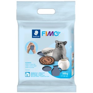 Fimo Air, lufttrocknende Modelliermasse, 500g, Grau. Ideal für Modellbau, Kunst und Hobby.