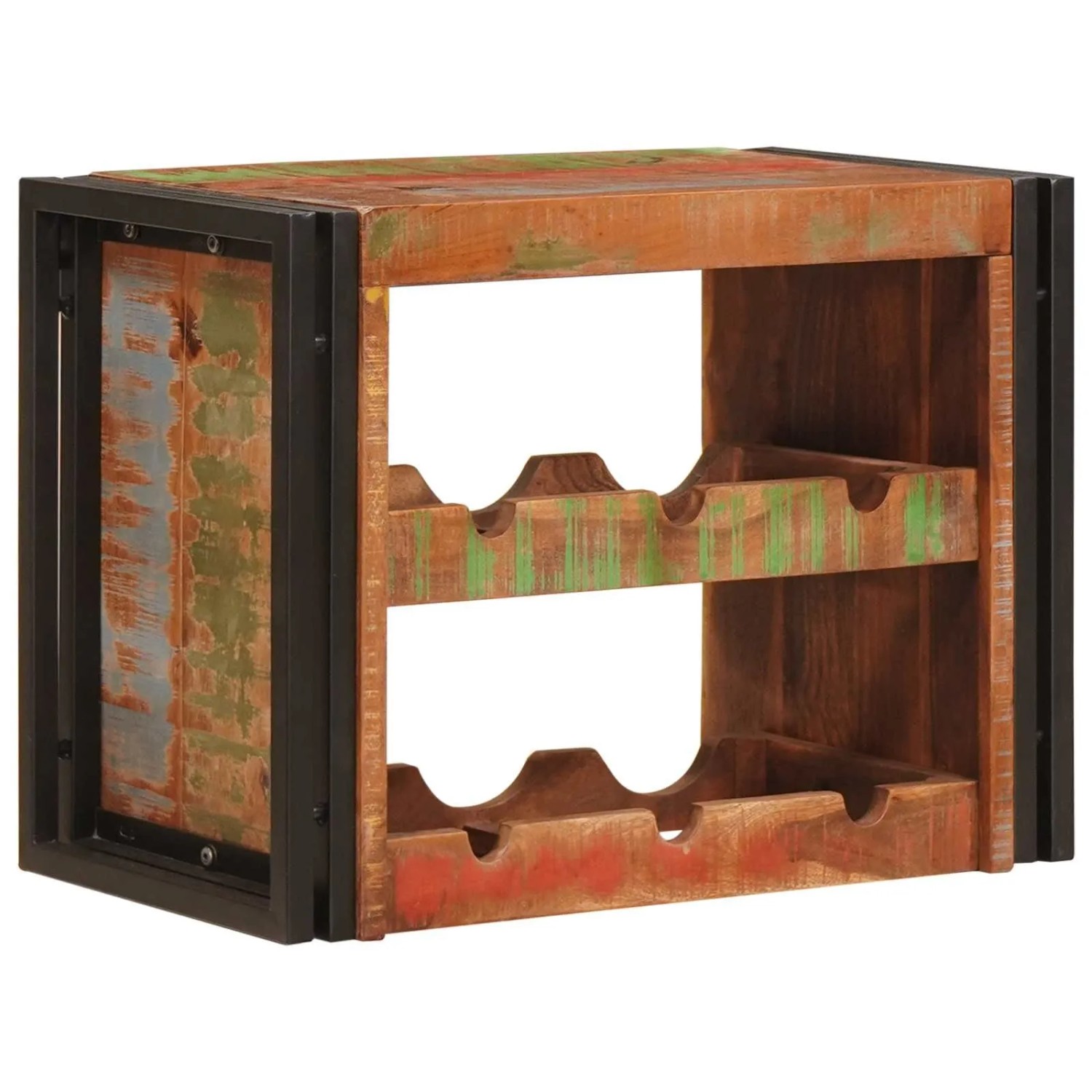 vidaXL Weinregal Braun 60 x 45 x 33 cm Massives Altholz 4104756