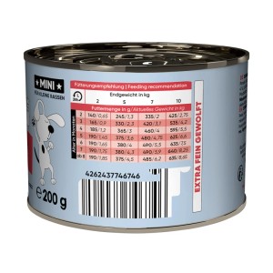 Lucky Jim Hunde-Nassfutter Mini Junior Rind & Kalb, 200g Dose.