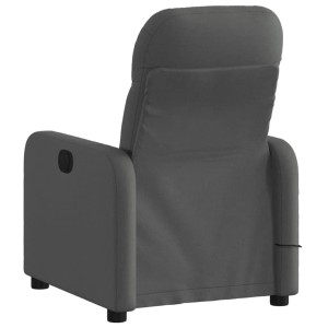 Dunkelgrauer vidaXL Massagesessel Modell 17, Rückansicht. Relaxsessel mit Samtbezug.