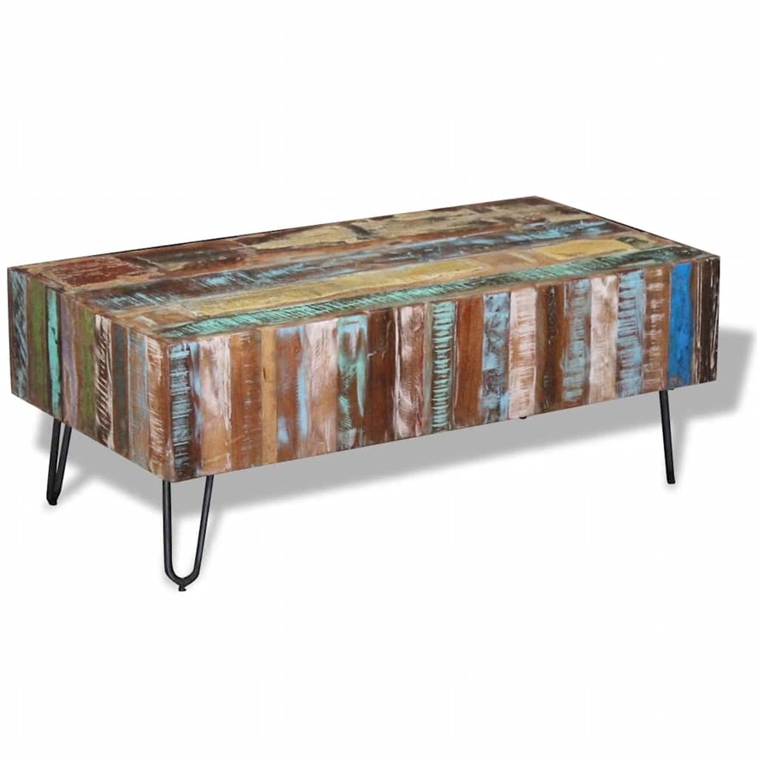vidaXL Couchtisch Altholz Massiv 100x50x38 cm 243455