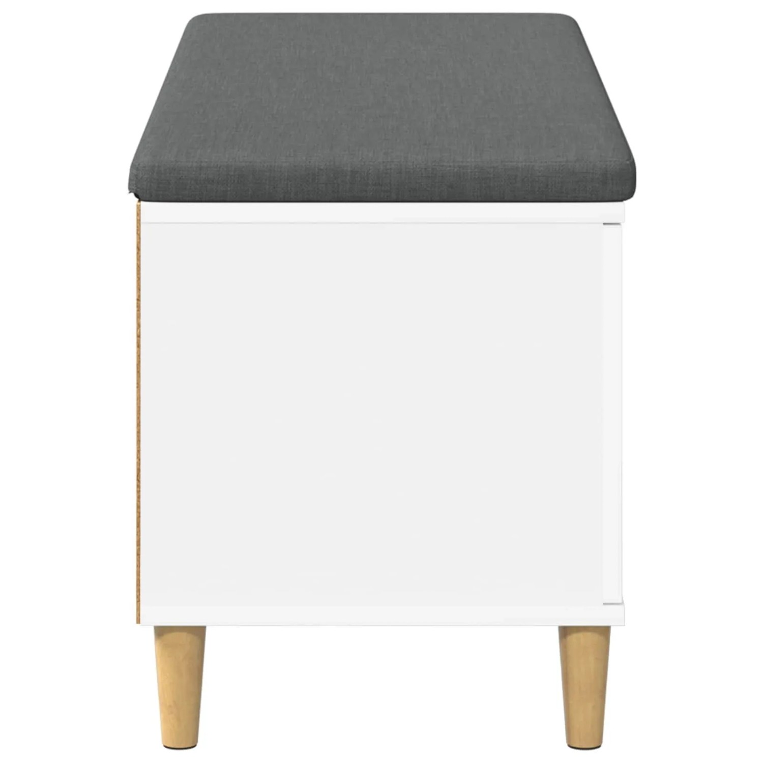 vidaXL Flurbank mit Kissen mit Speicher mit Tür Weiß 100 x 38 x 46 cm 891536_7