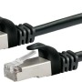 Schwaiger CAT 6 Netzwerkkabel, 1m, schwarz, mit RJ45 Stecker für Netzwerkverbindungen.