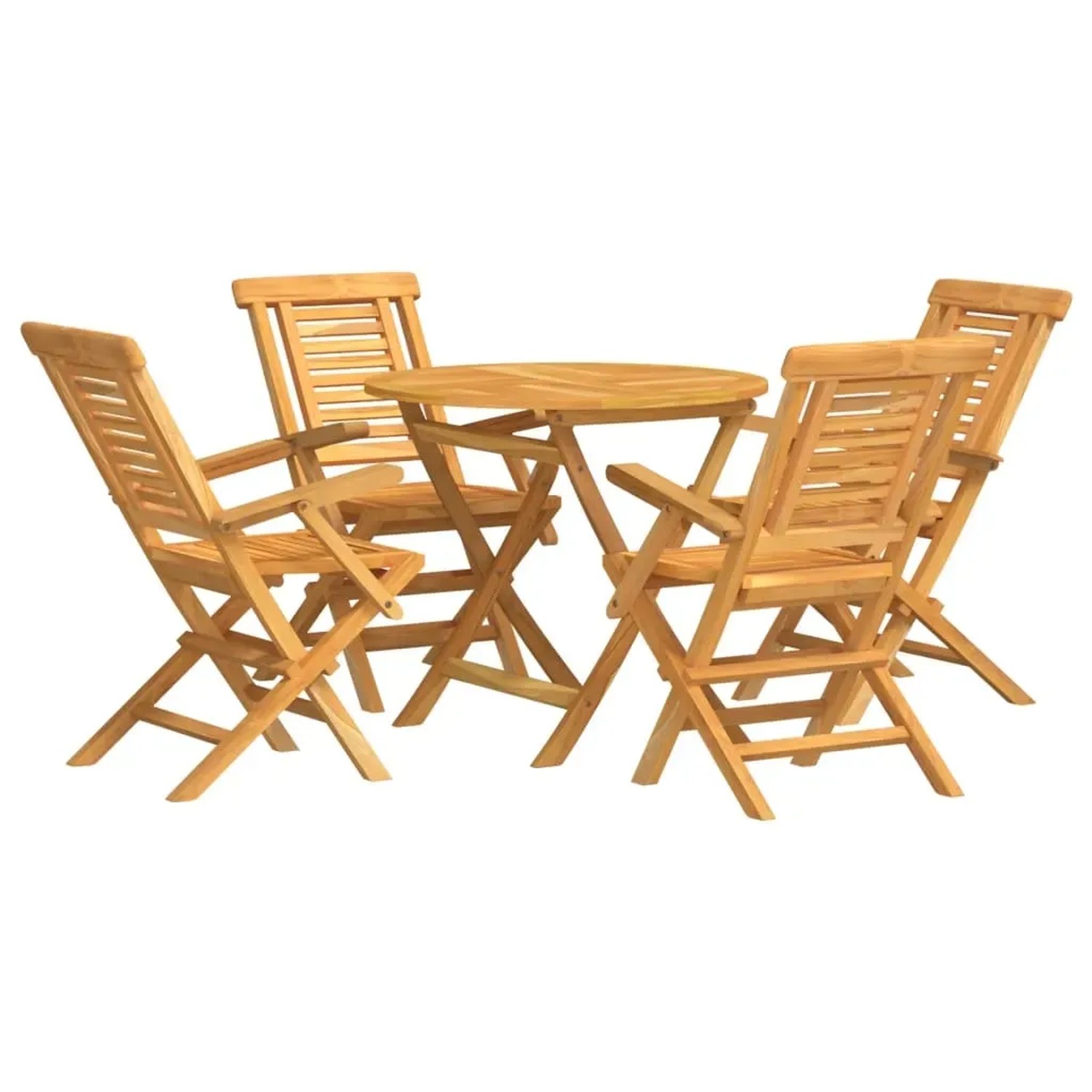 vidaXL 5-Tlg Garten-Essgruppe Massivholz Teak 3155017