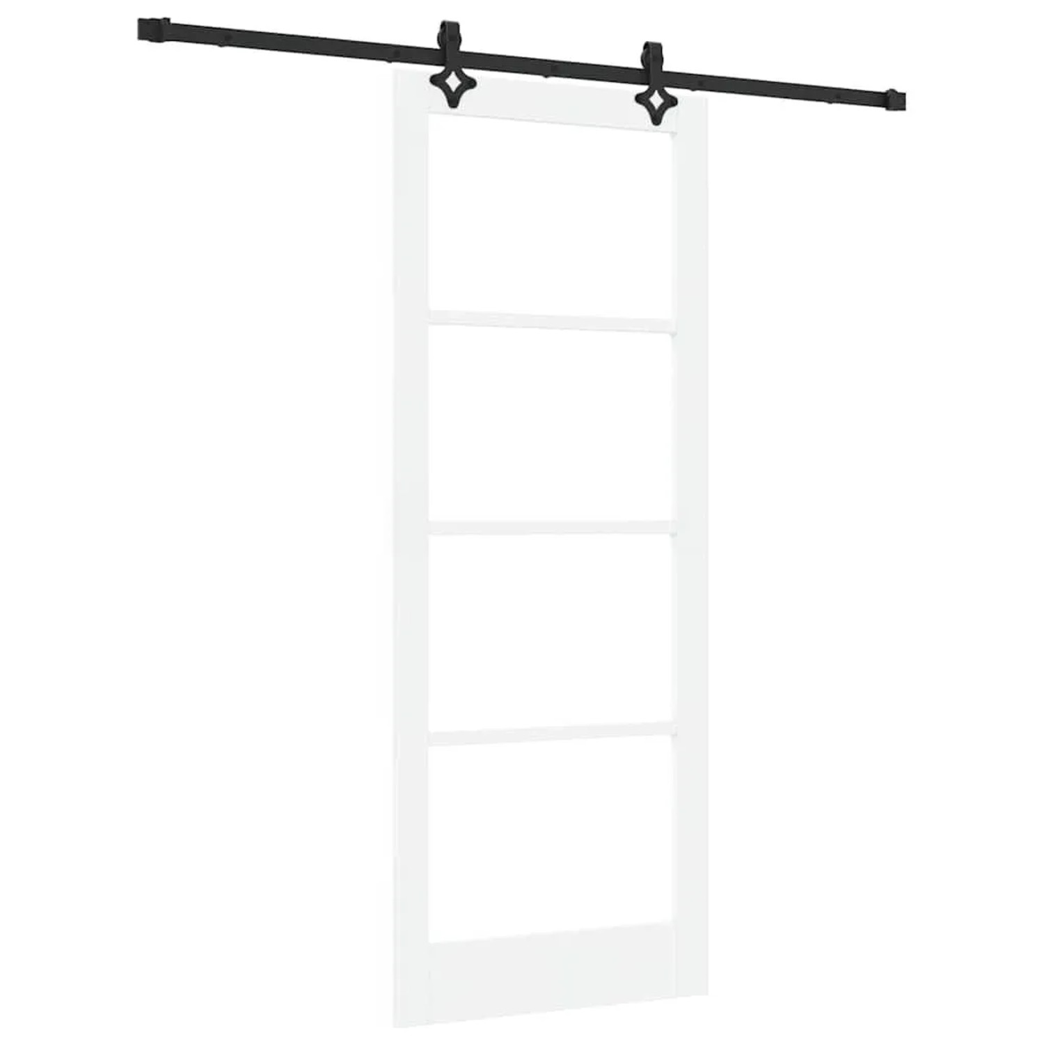 vidaXL Schiebetür ORKDAL Weiß und Schwarz 83 x 211 cm 3332196
