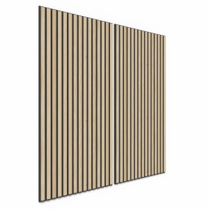 Akustikpaneel Esche/Schwarz: Wandverkleidung für besseren Raumklang & modernes Design.