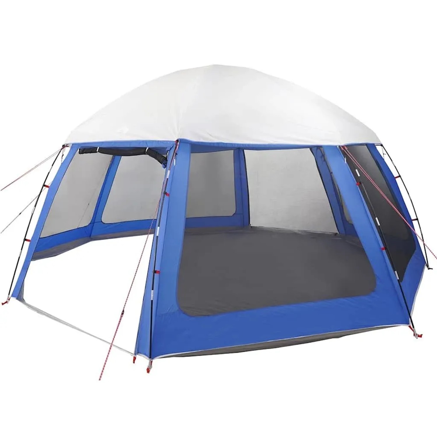 vidaXL Poolzelt mit Abnehmbarem Überzelt Netzwänden Azurblau 510x510cm 4100634_7