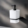 AM.PM Seifenspender Inspire V2.0 aus Glas, Schwarz, mit Wandhalterung.