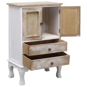 vidaXL Schubladenkommode Weiß 50x30x80 cm Holz 284181
