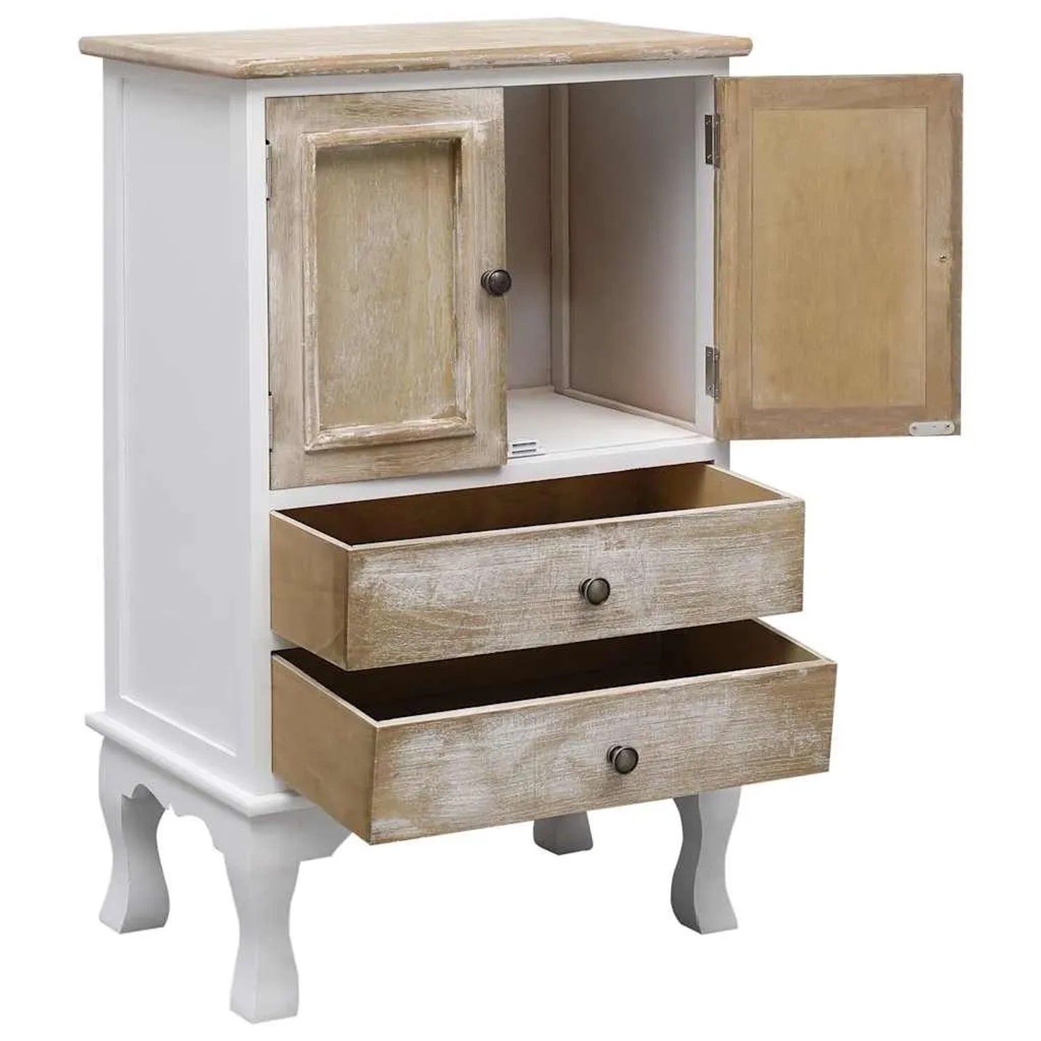 vidaXL Schubladenkommode Weiß 50x30x80 cm Holz 284181_3