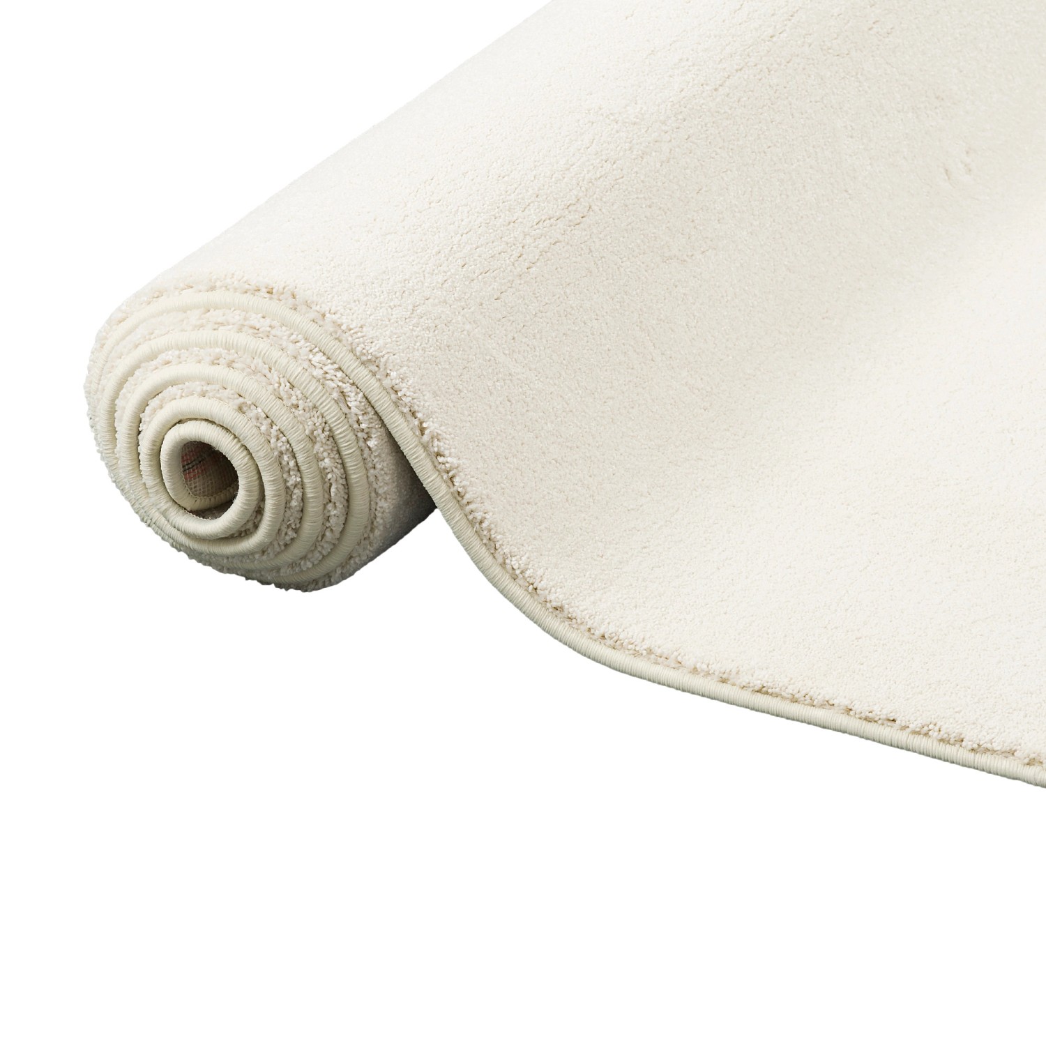 Gerollter, creme-farbener Snapstyle Hochflor Teppich (200x300cm) aus der Kategorie Hochflorteppiche.