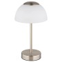 Globo Tischleuchte Sarima, Metall Nickel matt, 31cm. LED-Tischlampe mit Touchdimmer.
