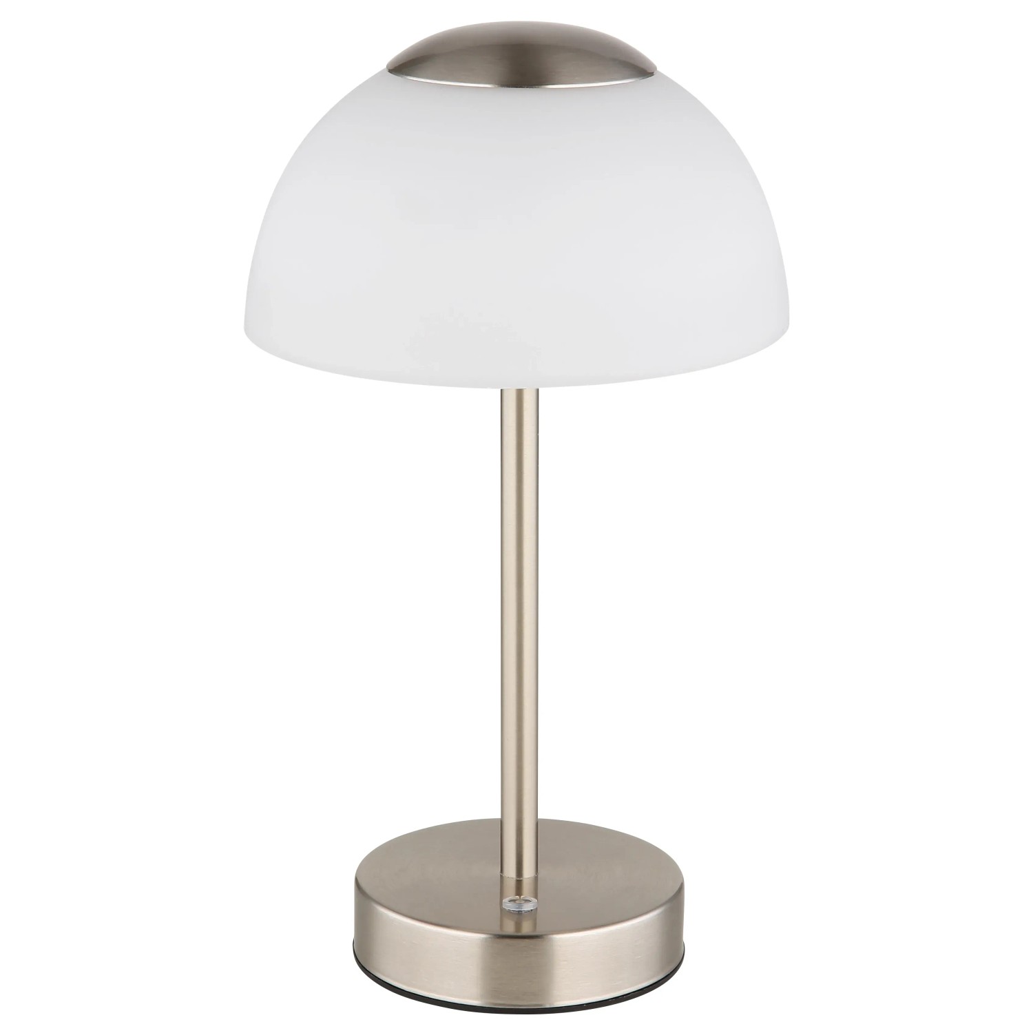 Globo Tischleuchte Sarima, Metall Nickel matt, 31cm. LED-Tischlampe mit Touchdimmer.