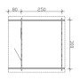 Grundriss des Skan Holz Gartenhauses Narvik 2, 300x250 cm, zur Illustration der Abmessungen.