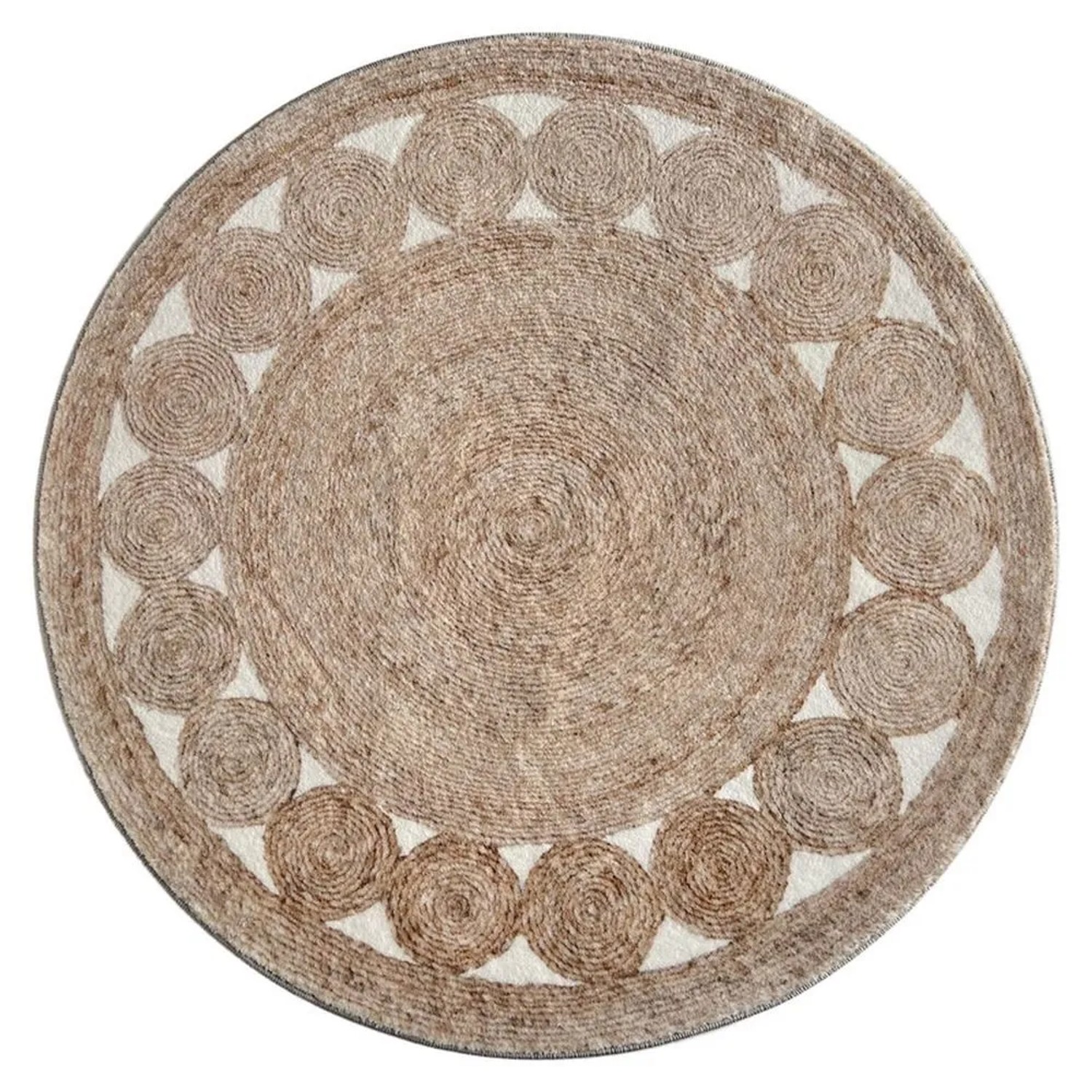 Vercai Rugs Teppich Brady Kreise Beige 150 x 150 cm