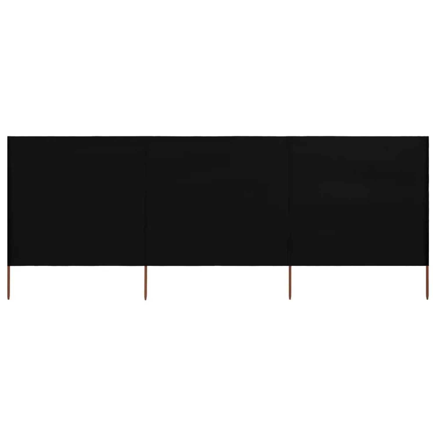 vidaXL 3 Teiliges Windschutzgewebe 400 x 120 cm Schwarz 47146