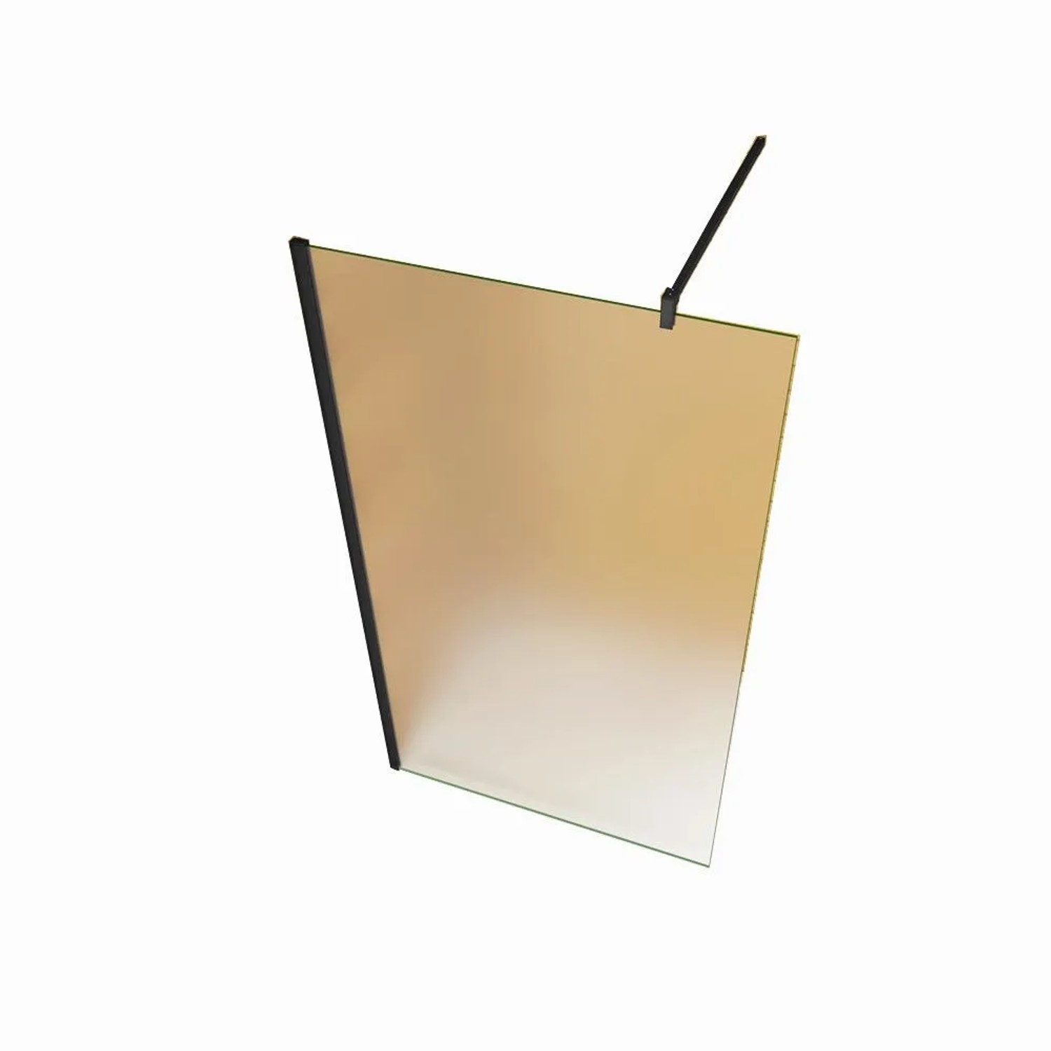 Duschparadies Walk-in Dusche 80 x 200cm Seitenwand 10mm Nano Glas Milchglas Duschtrennwand Duschabtrennung Schwarz