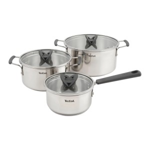 Tefal Kochtopfset Tefal Opti&acuteSpace Edelstahlfarben, 6-teilig