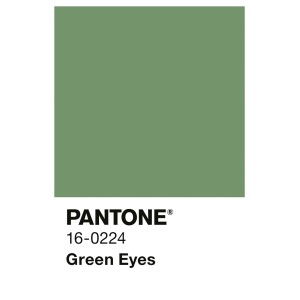 Alpina Innenfarbe Pantone Green Eyes, Naturgrün Farbmuster. Matte Wandfarbe für stilvolle Räume.