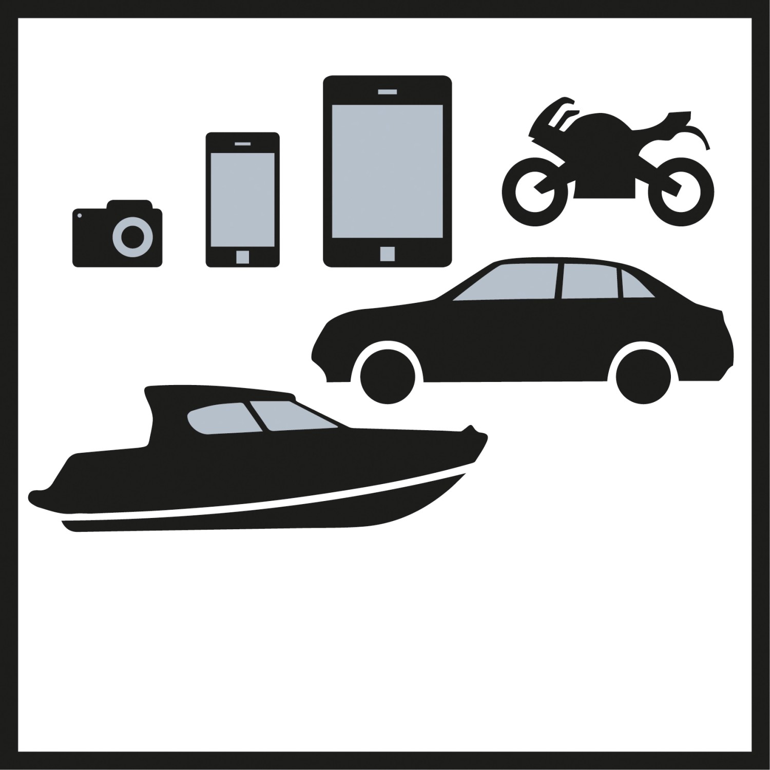 Einhell Power Bank CE-JS 8: Symbolbild für Starthilfe von Auto, Motorrad, Boot und Laden von Kamera, Handy, Tablet.