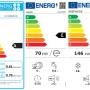 Energieeffizienzlabel für Respekta Einbaugeräte der Küchenzeile: Backofen A, Geschirrspüler E, Kühlschrank E.
