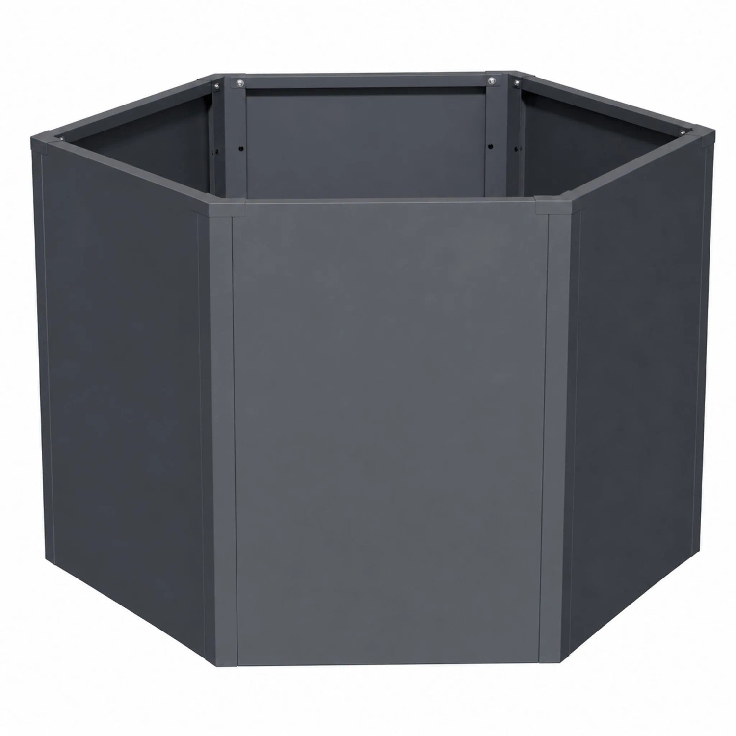 Floordirekt Hochbeet Rosia Sechseckiges Metall-Floordirekt Hochbeet ohne Boden Anthrazit 100 x 87 x 77 cm