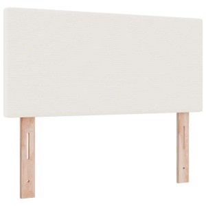 vidaXL LED Kopfteil mit LED-Lichtleisten Creme 100 cm Polyester 3338023