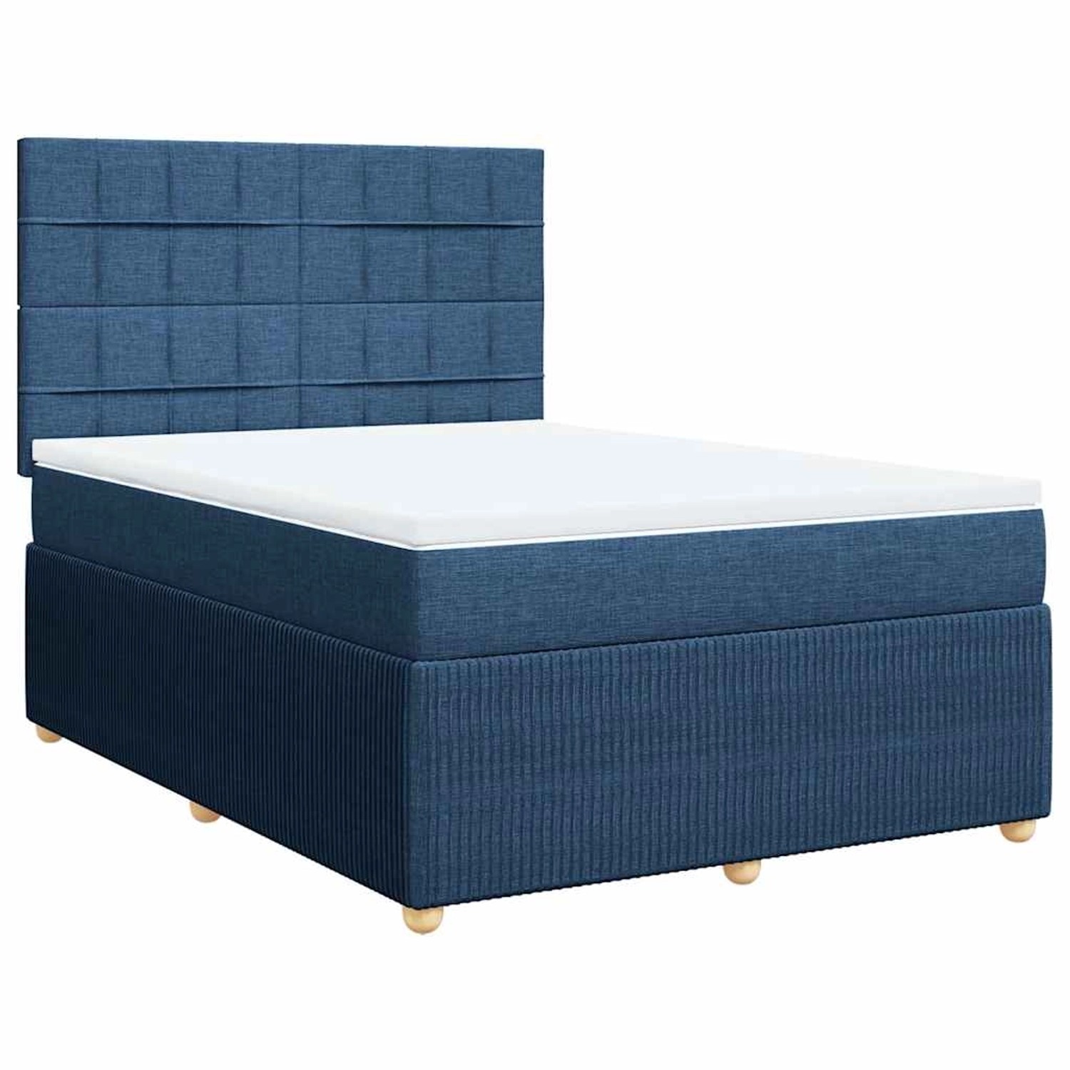 vidaXL Boxspringbett mit Matratze Blau 160x200 cm Stoff 3292113 günstig online kaufen