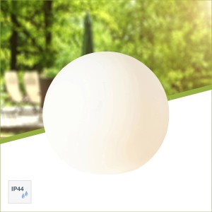 Weiße Brilliant Lichtkugel Garden, 60 cm, für den Außenbereich. Dekorative Gartenleuchte.