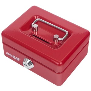 HMF 102122-03 Kinder Spardose Geldkassette Schlitz 12 x 9 x 6 cm Rot